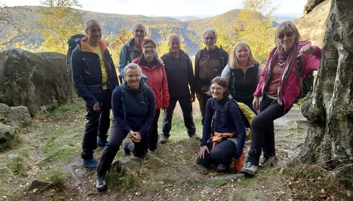 Felsengasse Oybin Gruppenbild Oktober 2022 | © DAV Magdeburg