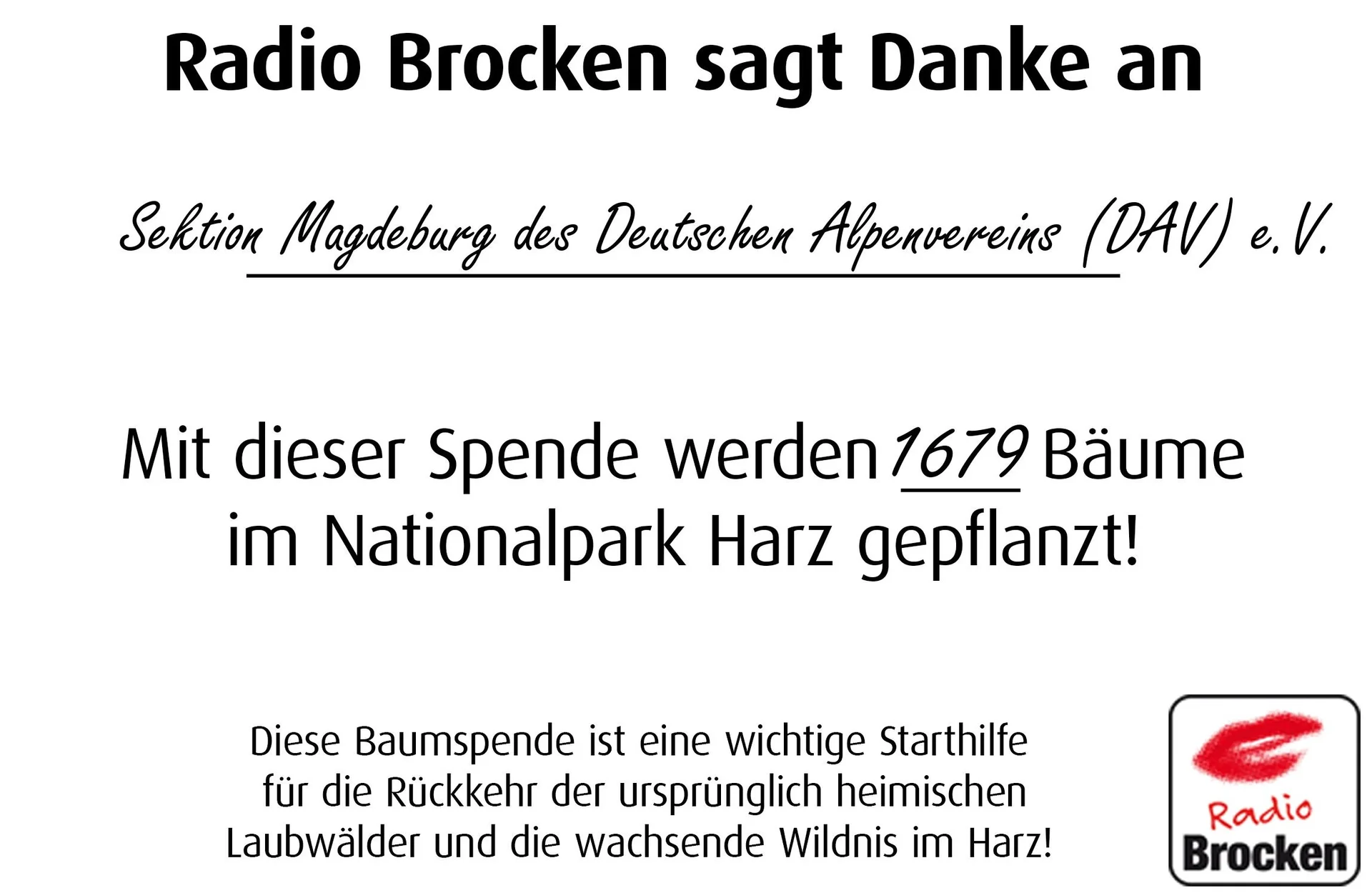 Urkunde Baumspende Text | © DAV Magdeburg