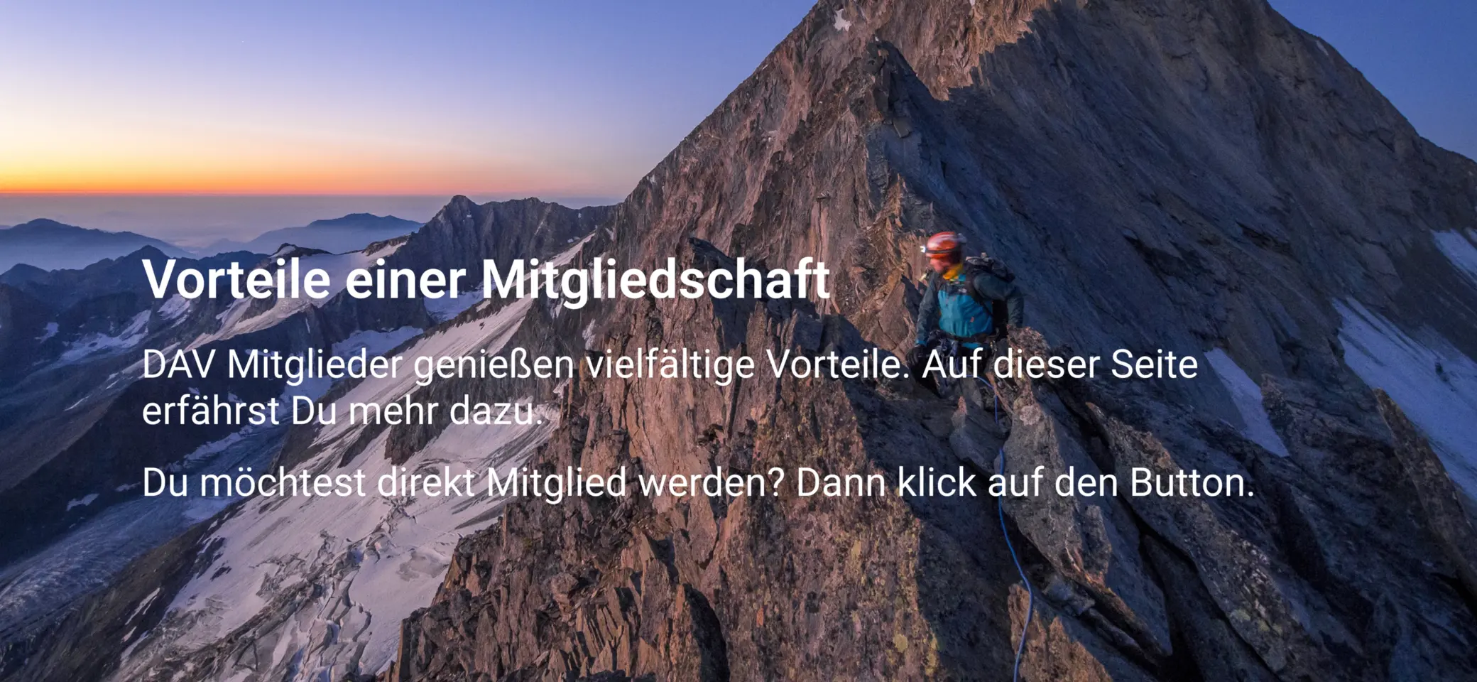 Vorteile der Mitgliedschaft Slider 1 | © DAV/ Silvan Metz