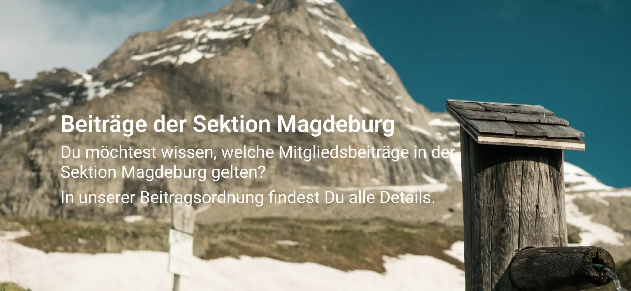 Information Mitglieddsbeiträge Sektion Magdeburg | © DAV/ Marcel Dambon