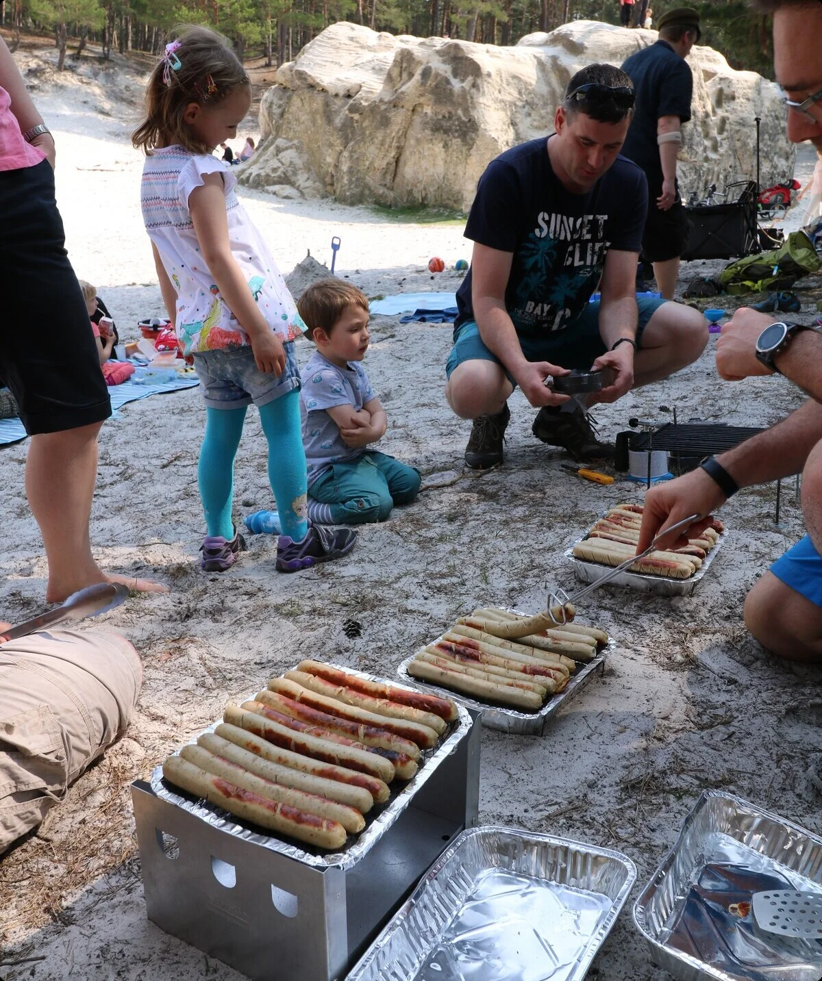 Familiengruppe an den Sandhöhlen | © Familie Melzer 2019