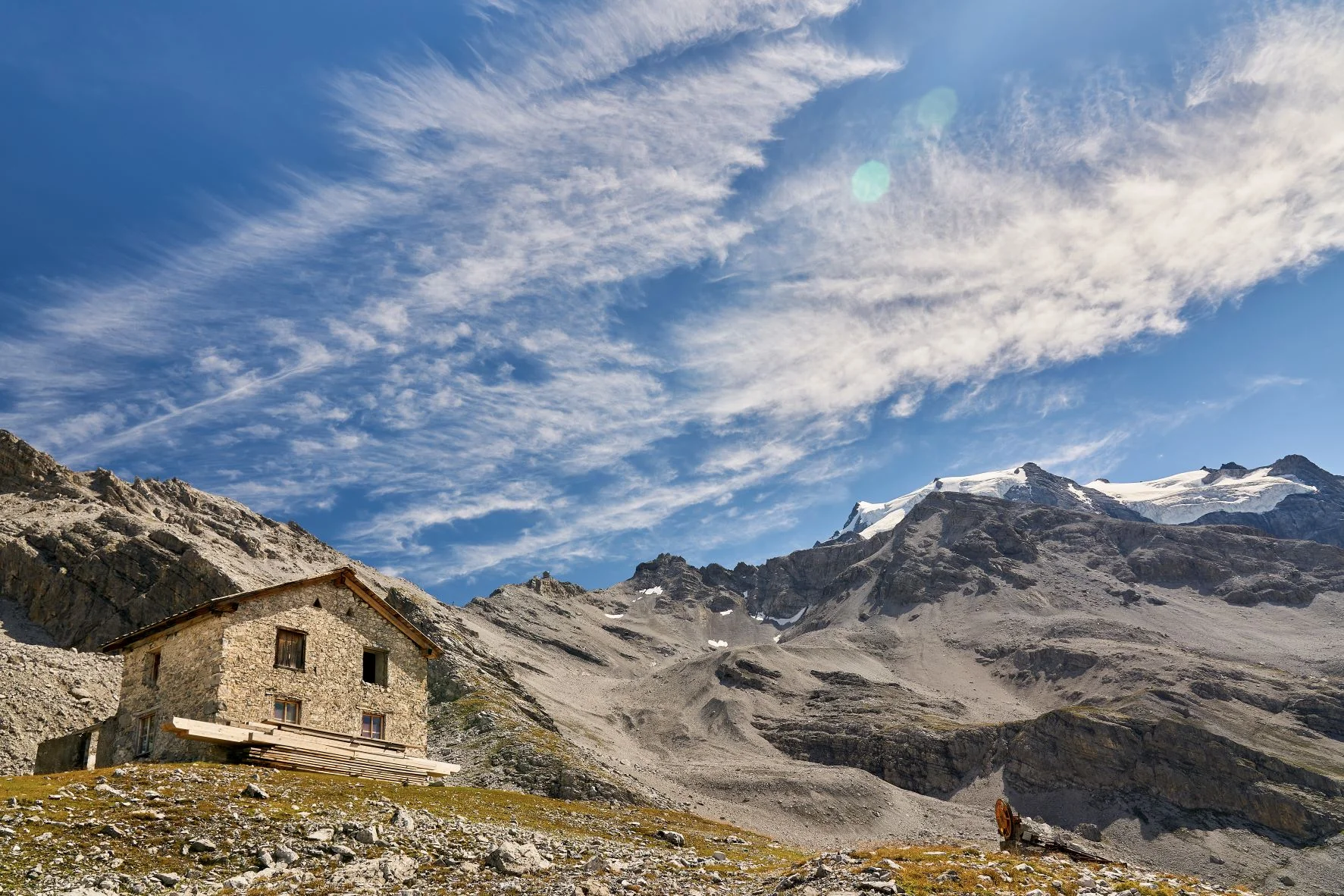 Edelweißhütte mit Blick zum Ortler | © Alexander Goebel 2020