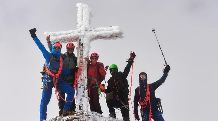 Am Gipfel des Monte Cevedale, 3.769m | © Alexander Goebel 2023