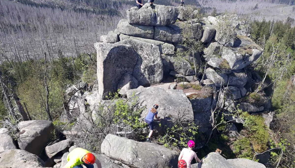 Erklimmung der Landmannsklippe | © Anja Prellwitz 2024