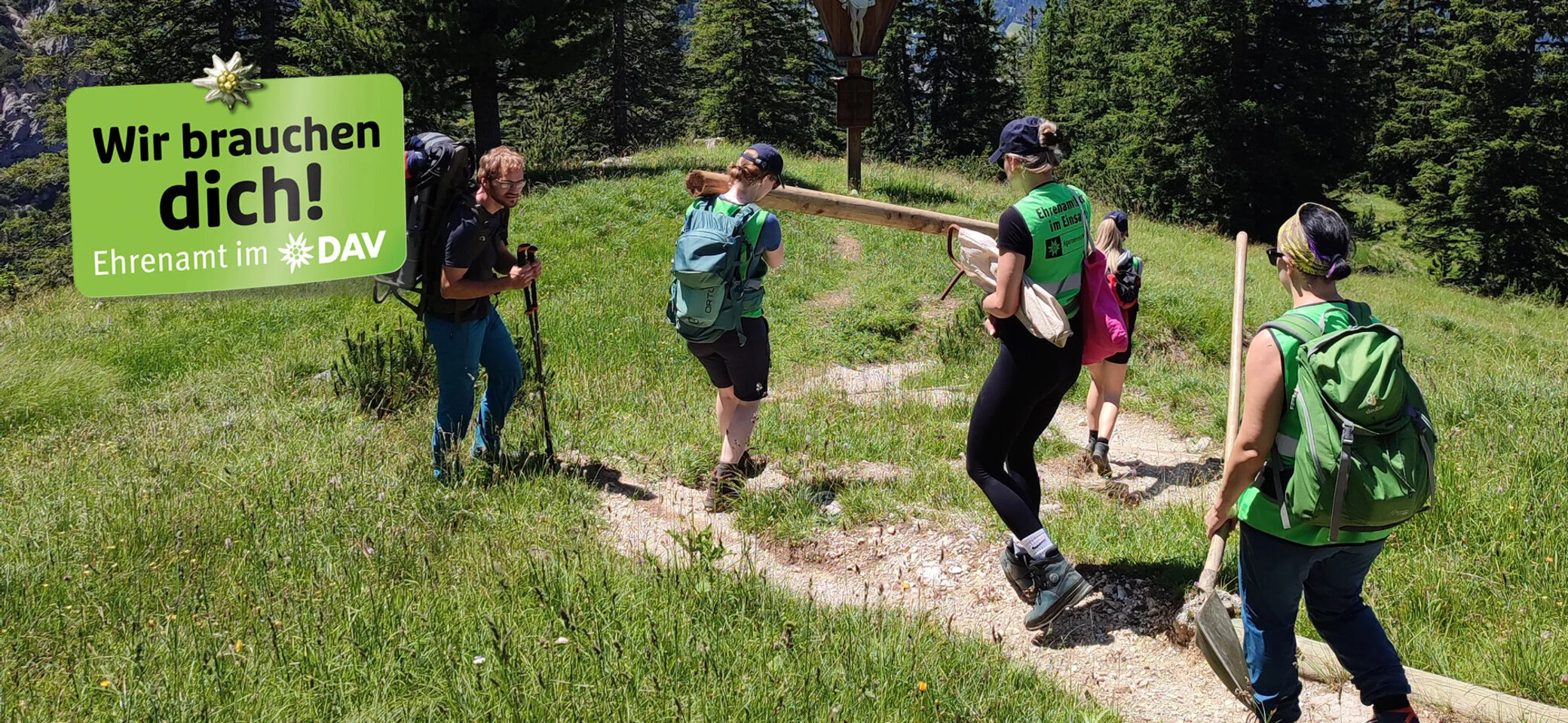 Kampagnenmotiv: Ehrenamtliche Unterstützung beim DAV - Imagefoto | © DAV